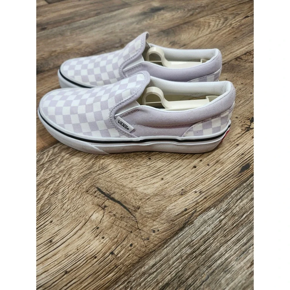 Vans Kids Sz 2 Classic Slip On Checkerboard Color Theory Lila Sneakers Lavender